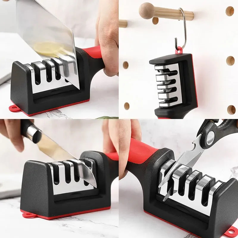 DealJee™4-in-1 Knife Sharpener Stainless Steel