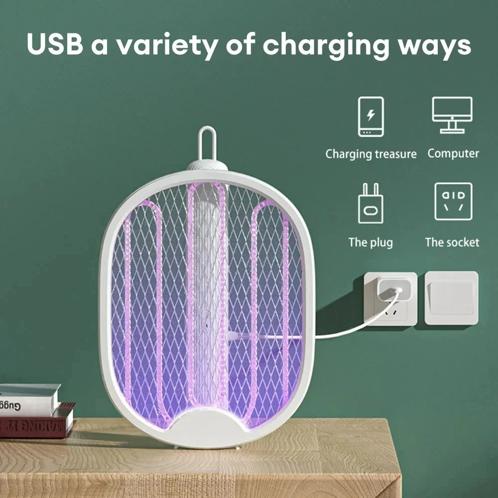 Electric Mosquito Swatter Racket with Stand | Deal Jee